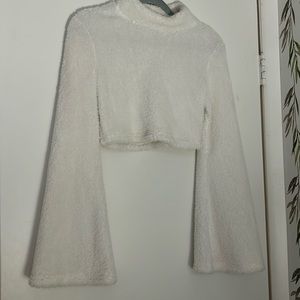 Cropped white sweater